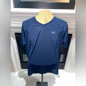 Men’s Under Armour v- neck Tech Tee in blue - size XL